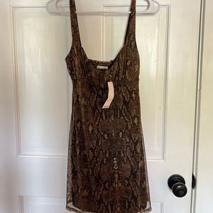 Urban Outfitters snakeskin print mini dress. Never worn with original tags.